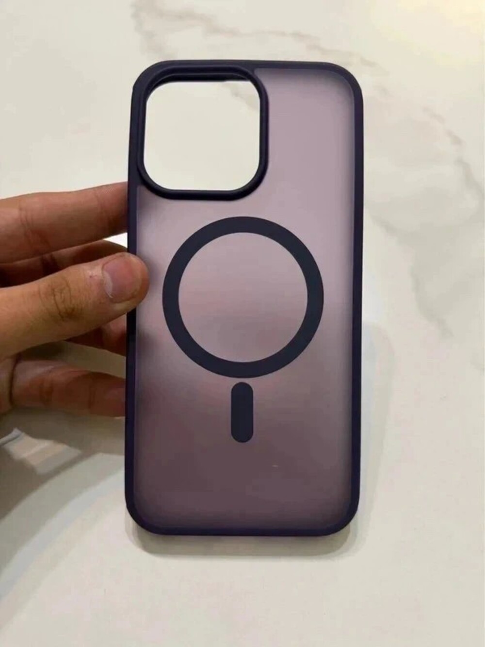 iPhone 15 Pro Max MagSafe Case - Dark Purple Translucent